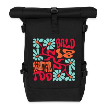 Kahl ist schön - Rolltop Rucksack - Schwarz - Vorne