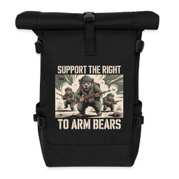 Soutenez le droit d’armer les ours - Funny Memes - Sac à dos roll top - noir - Devant