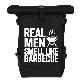 Echte Männer riechen nach Barbecue - Rolltop Rucksack - Schwarz - Vorne
