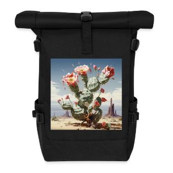 Cactus Blossom Desert Magic - Roll Top Backpack - black - Front