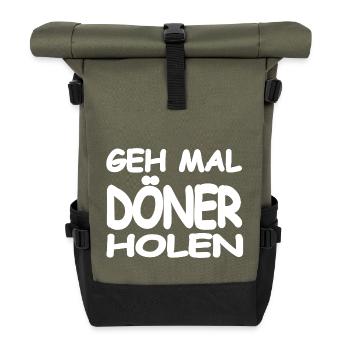 Döner - Rolltop Rucksack - Olive/Schwarz - Vorne