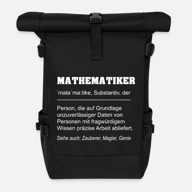 Définition du mathématicien - Sac à dos roll top - noir