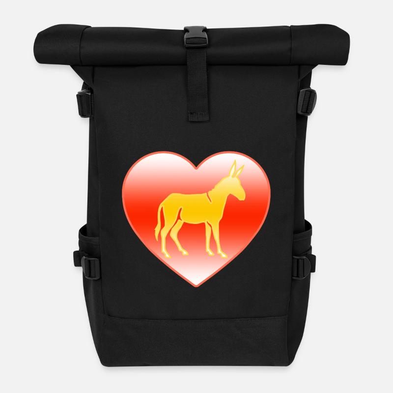 Esel - Rolltop Rucksack - Schwarz