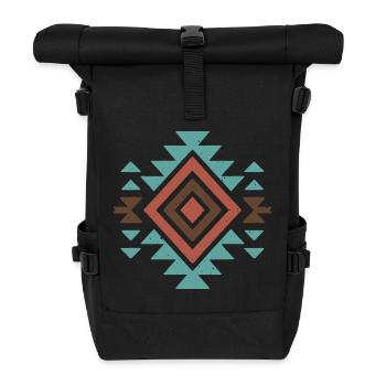 Southwestern Desert - Roll Top Backpack - black - Front