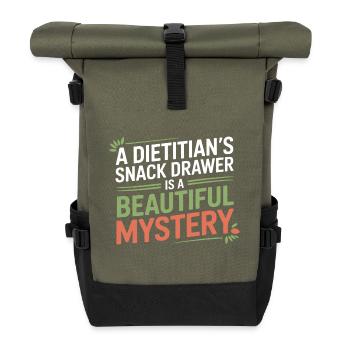 Professional Registered Dietitian Specialized - Roll Top Backpack - olive/black - Front