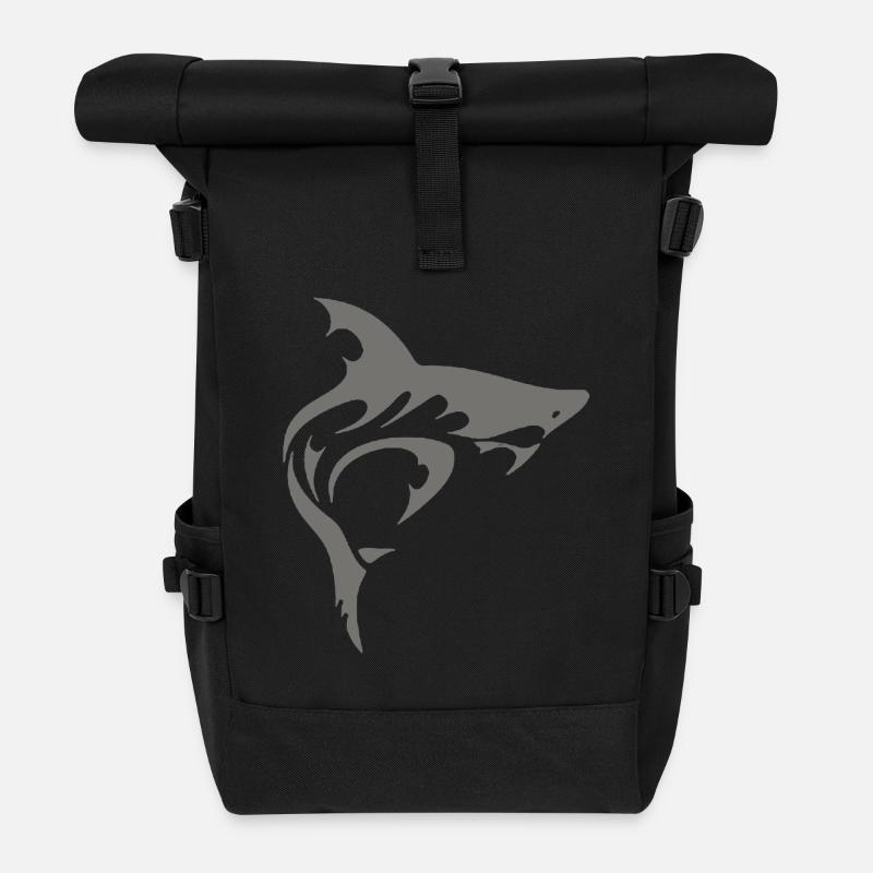 SHARK - Rolltop Rucksack - Schwarz