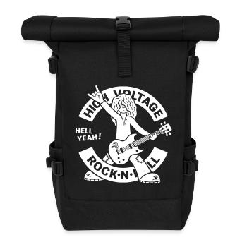 High Voltage Rock'n'Roll-Gitarrist - Rolltop Rucksack - Schwarz - Vorne