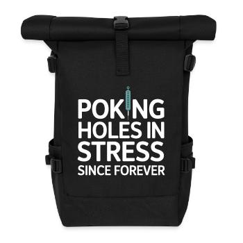 Licensed TCM Practitioner Expert Calming  - Roll Top Backpack - black - Front