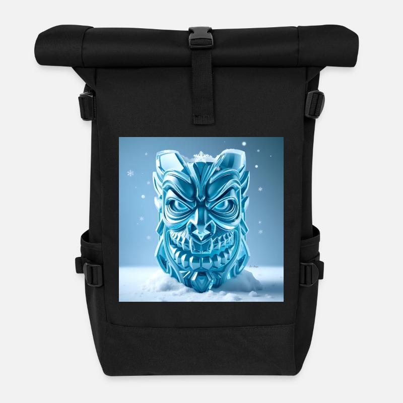 Masque Tiki de Glace - Sac à dos roll top - noir