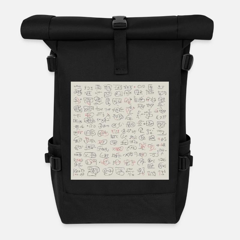Nouveau langage abstrait - Sac à dos roll top - noir