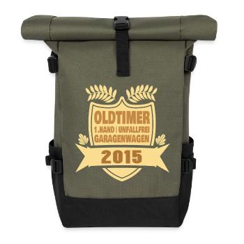 2015 - Rolltop Rucksack - Olive/Schwarz - Vorne