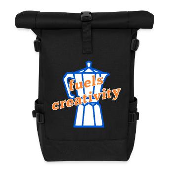 Coffee Creativity - Roll Top Backpack - black - Front