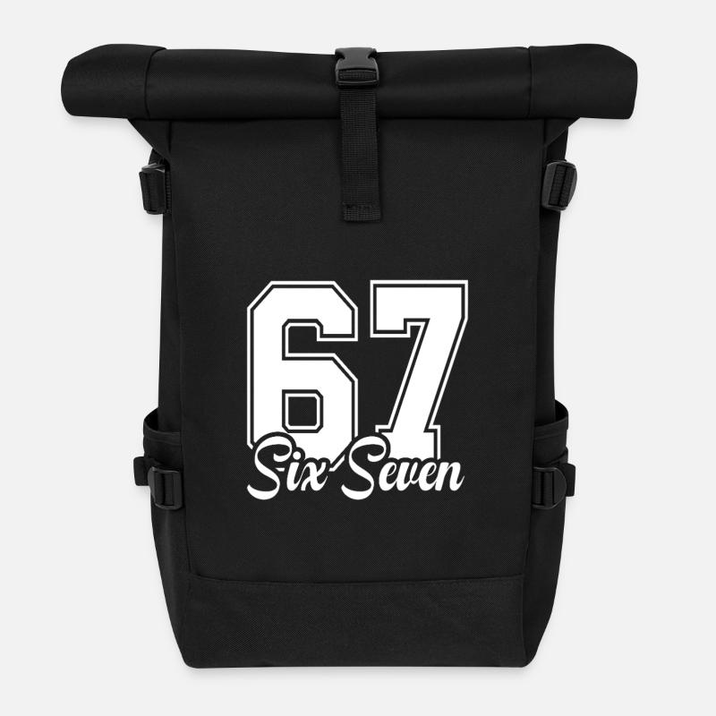 67 - Six Seven  6-7 SixSeven - Rolltop Rucksack - Schwarz
