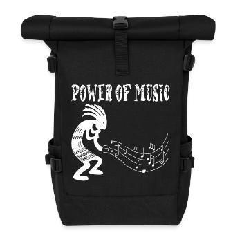 Stammesmusiker (Weiß) - Rolltop Rucksack - Schwarz - Vorne