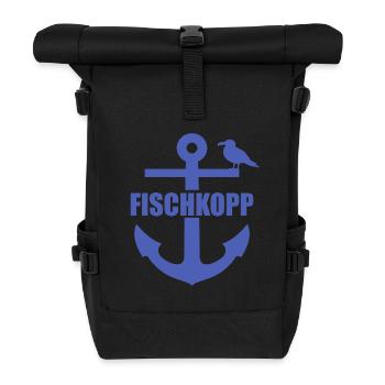Fischkopp, Anker - Rolltop Rucksack - Schwarz - Vorne