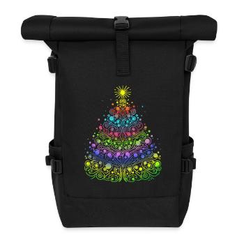 Christmas tree - Roll Top Backpack - black - Front