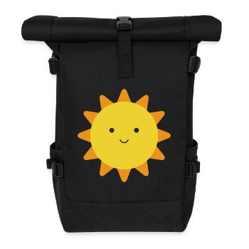 Sonne - Rolltop Rucksack - Schwarz - Vorne