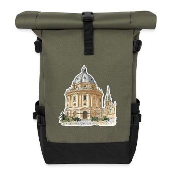 Oxford Radcliffe Camera University Stadtaufkleber - Rolltop Rucksack - Olive/Schwarz - Vorne