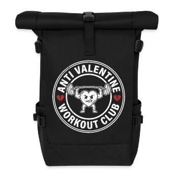 Anti-Valentinstag-Workout-Club Lustige Anti-Valent - Rolltop Rucksack - Schwarz - Vorne