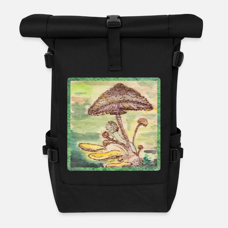 Mycètes - Sac à dos roll top - noir