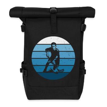 Kurz und klar Floorball - Rolltop Rucksack - Schwarz - Vorne