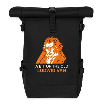 Ein bisschen vom alten Ludwig-Van - Rolltop Rucksack - Schwarz - Vorne