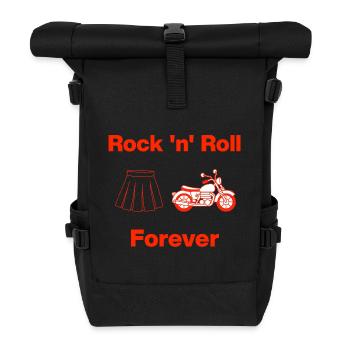 Rock 'n' Roll Forever – Rock & Roll! - Roll Top Backpack - black - Front