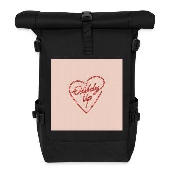 Cœur Éveillé - Sac à dos roll top - noir - Devant
