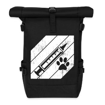 Tierarzt Spritze - Rolltop Rucksack - Schwarz - Vorne