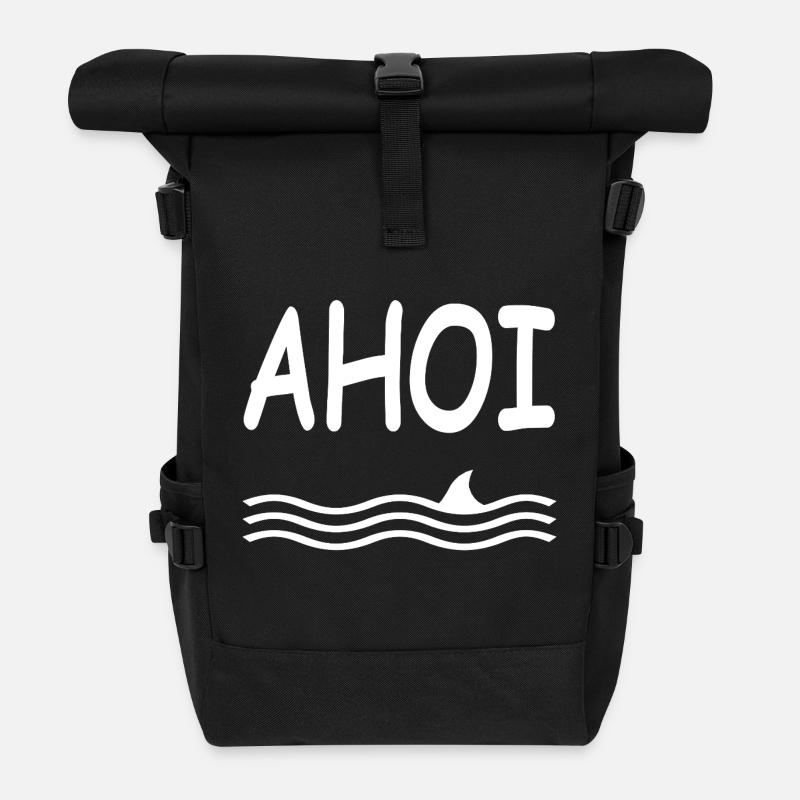 Ahoy - Roll Top Backpack - black