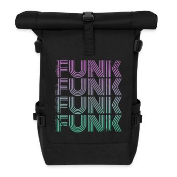 Funk Vintage - Roll Top Backpack - black - Front