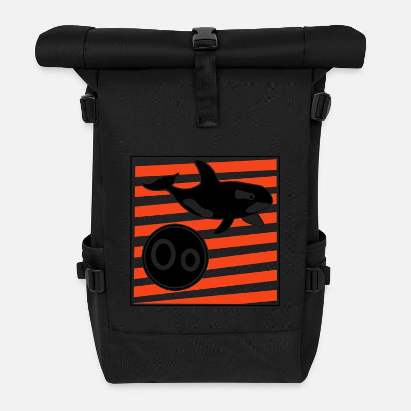 O wie Orca - Rolltop Rucksack - Schwarz