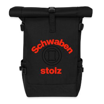 SWABIAN MAULTASCHEN PROUD! BAWÜ HERRGOTT - Roll Top Backpack - black - Front