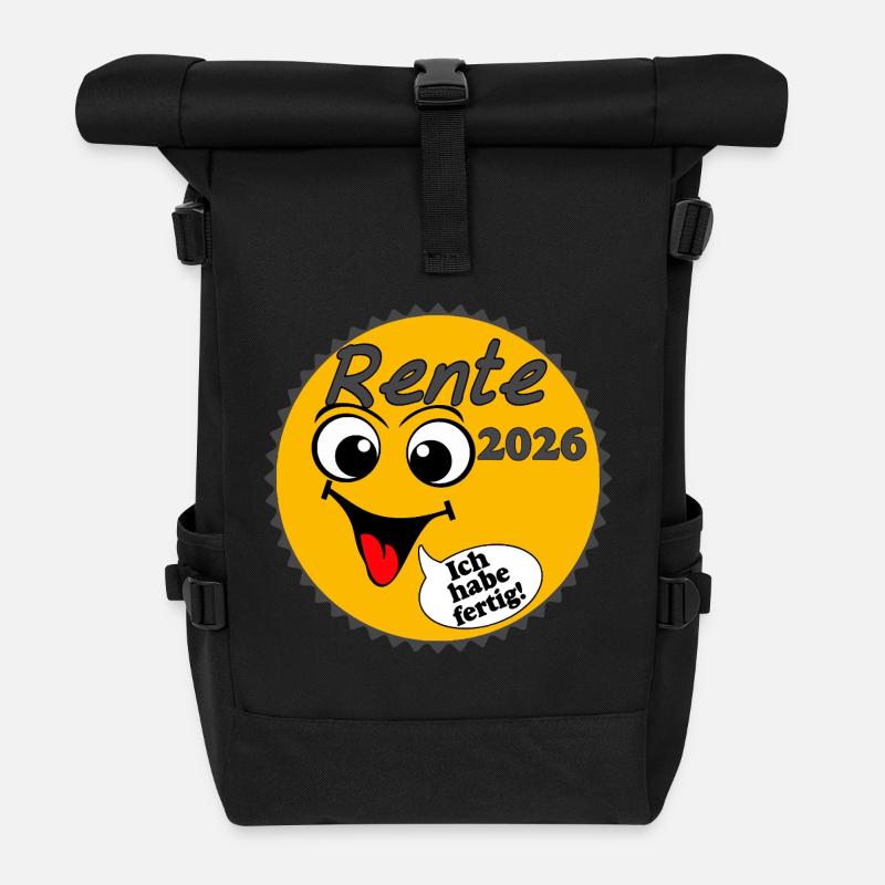 Rente 2026 Sonnenschein Ich habe ... - Rolltop Rucksack - Schwarz