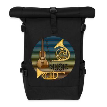 Musikinstrumente - Rolltop Rucksack - Schwarz - Vorne