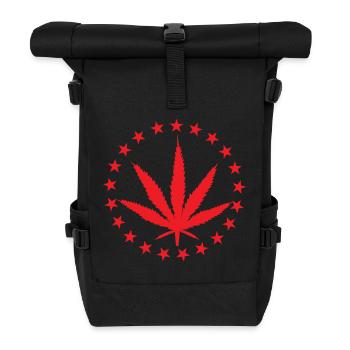 Cannabis – Weed – Legalisierung - Rolltop Rucksack - Schwarz - Vorne