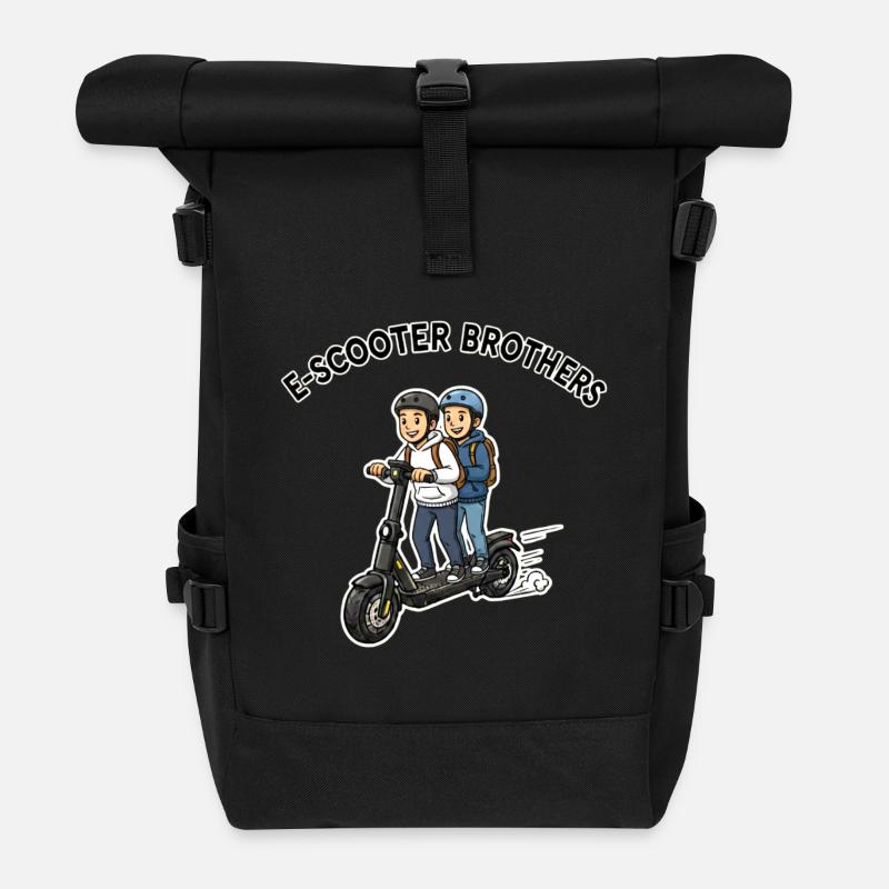 E-Scooter Brothers Duo - Roll Top Backpack - black