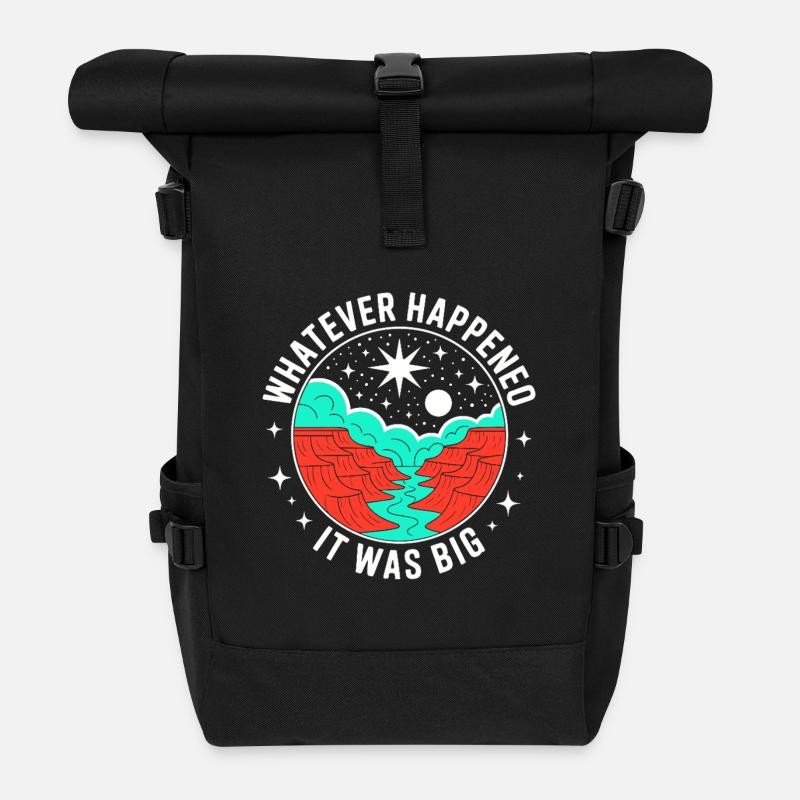 Whatever Happened It Was Big – Cosmic Scene - Rolltop Rucksack - Schwarz
