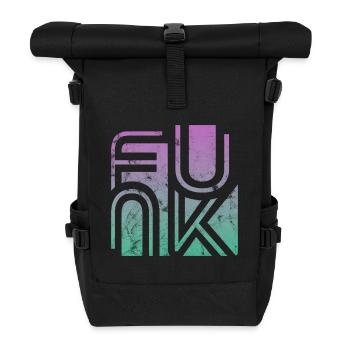 Funk Vintage - Roll Top Backpack - black - Front