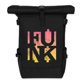 Funk Retro Music - Roll Top Backpack - black - Front