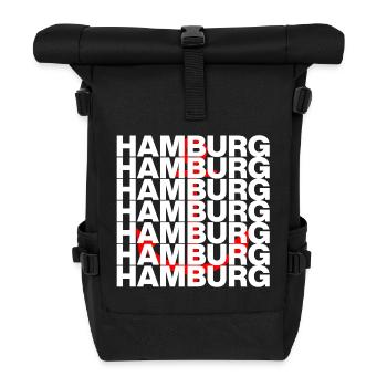 HAMBURG LIEBE HH HAFENPOWER ANKER - Roll Top Backpack - black - Front