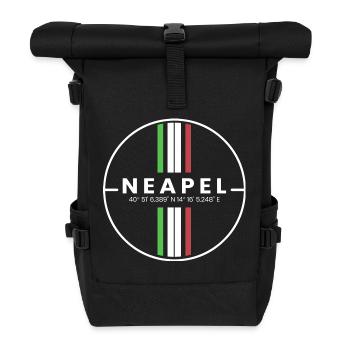 Naples Coordinates - Roll Top Backpack - black - Front