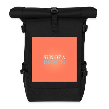 Sun of a Beach – Cheeky Summer Design - Rolltop Rucksack - Schwarz - Vorne