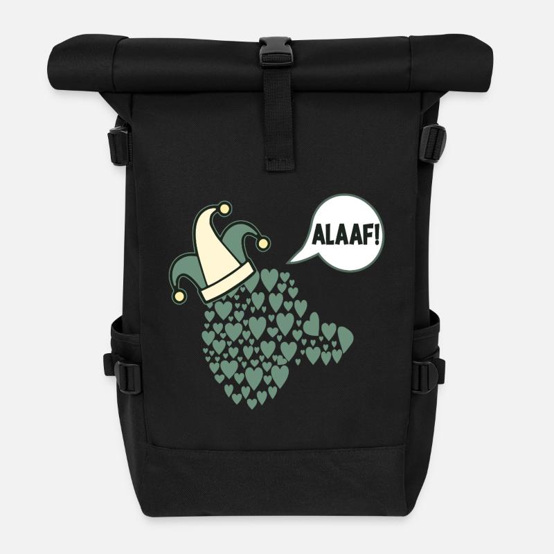 Karneval Alaaf Hunde Prinz - Rolltop Rucksack - Schwarz
