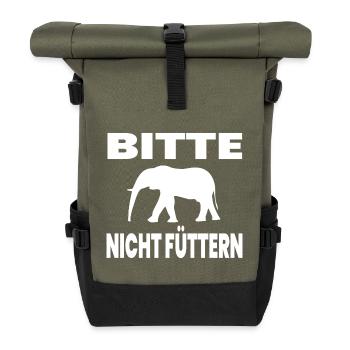 Éléphant - Sac à dos roll top - olive/noir - Devant