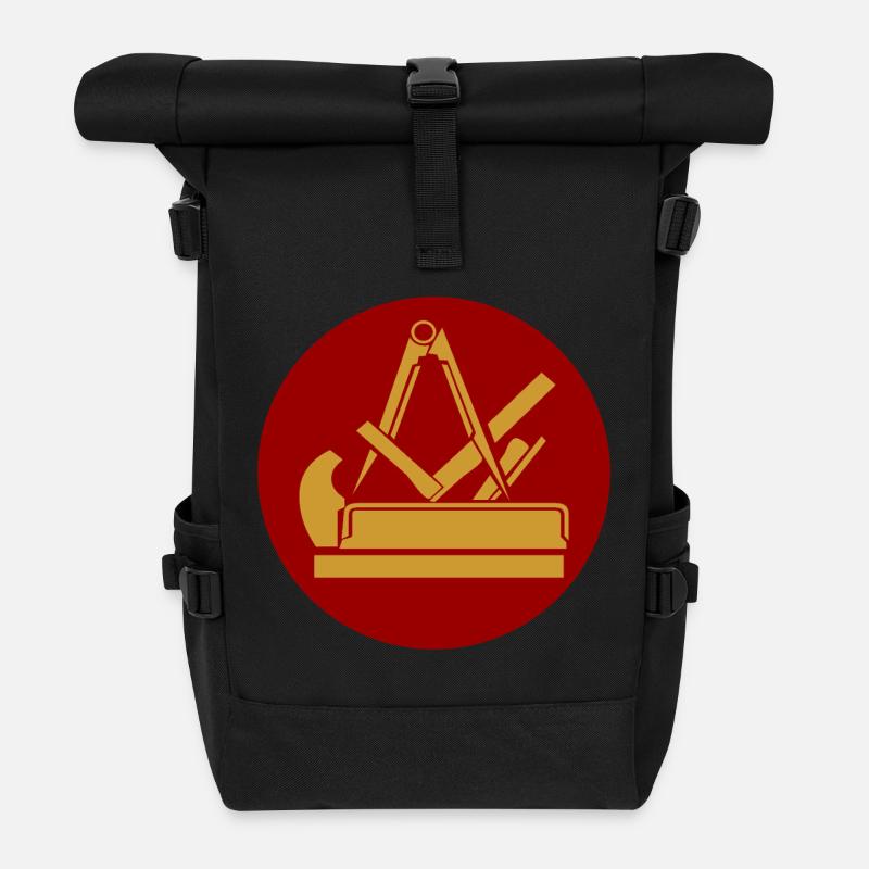 51189_Tischler, Carpenter - Roll Top Backpack - black