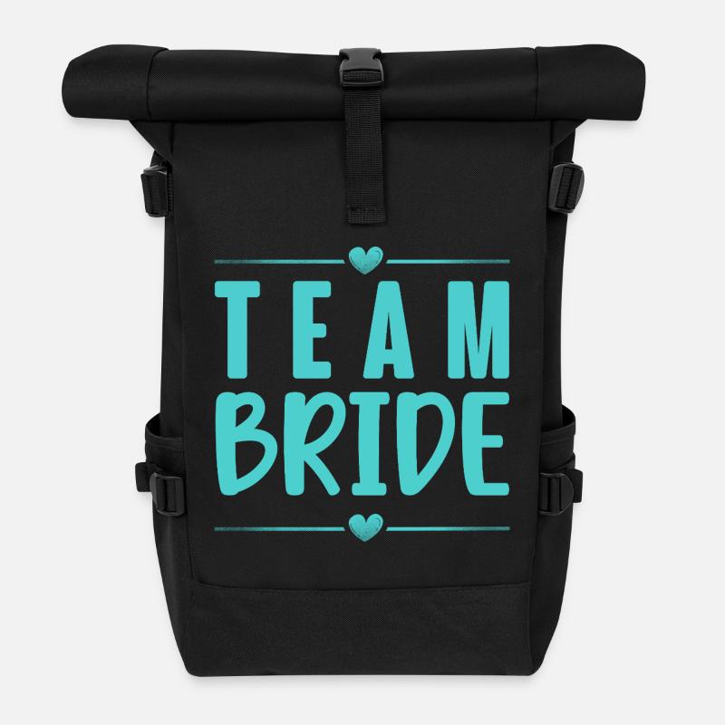 Team Braut JGA - Rolltop Rucksack - Schwarz