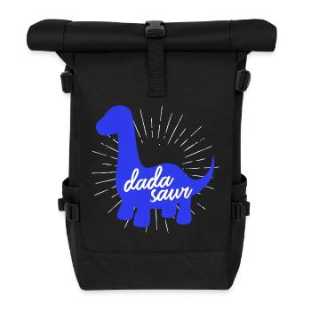 Daddysaurus Rex lustiges Dinosaurier-Slogan-Design - Rolltop Rucksack - Schwarz - Vorne