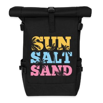 Summer - Sun Salt Sand - Roll Top Backpack - black - Front