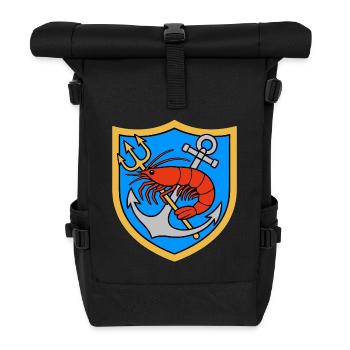 Krabbenfischer Wappen - Rolltop Rucksack - Schwarz - Vorne